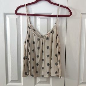 Neutral Cream Crop Tank